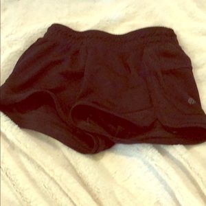 black athletic shorts